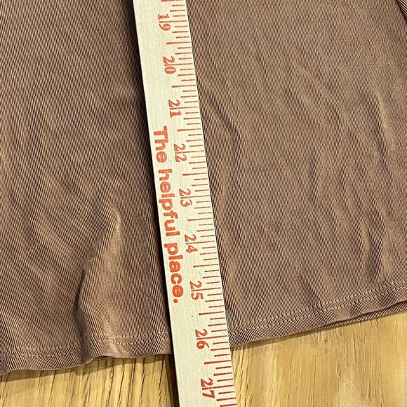 VTG Choices Taupe Pleated A-Line Midi Skirt Elastic Womans Size Large Made USA - Picture 13 of 13